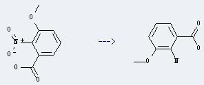 Benzoic acid, 2-amino-3-methoxy- can be prepared by 3-methoxy-2-nitro-benzoic acid.